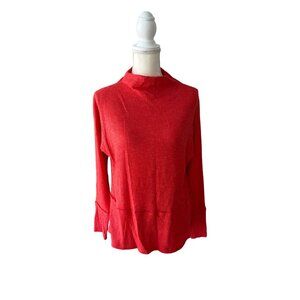 FOR THE REPUBLIC Red Knit Long Sleeve Top Size Small NEW
